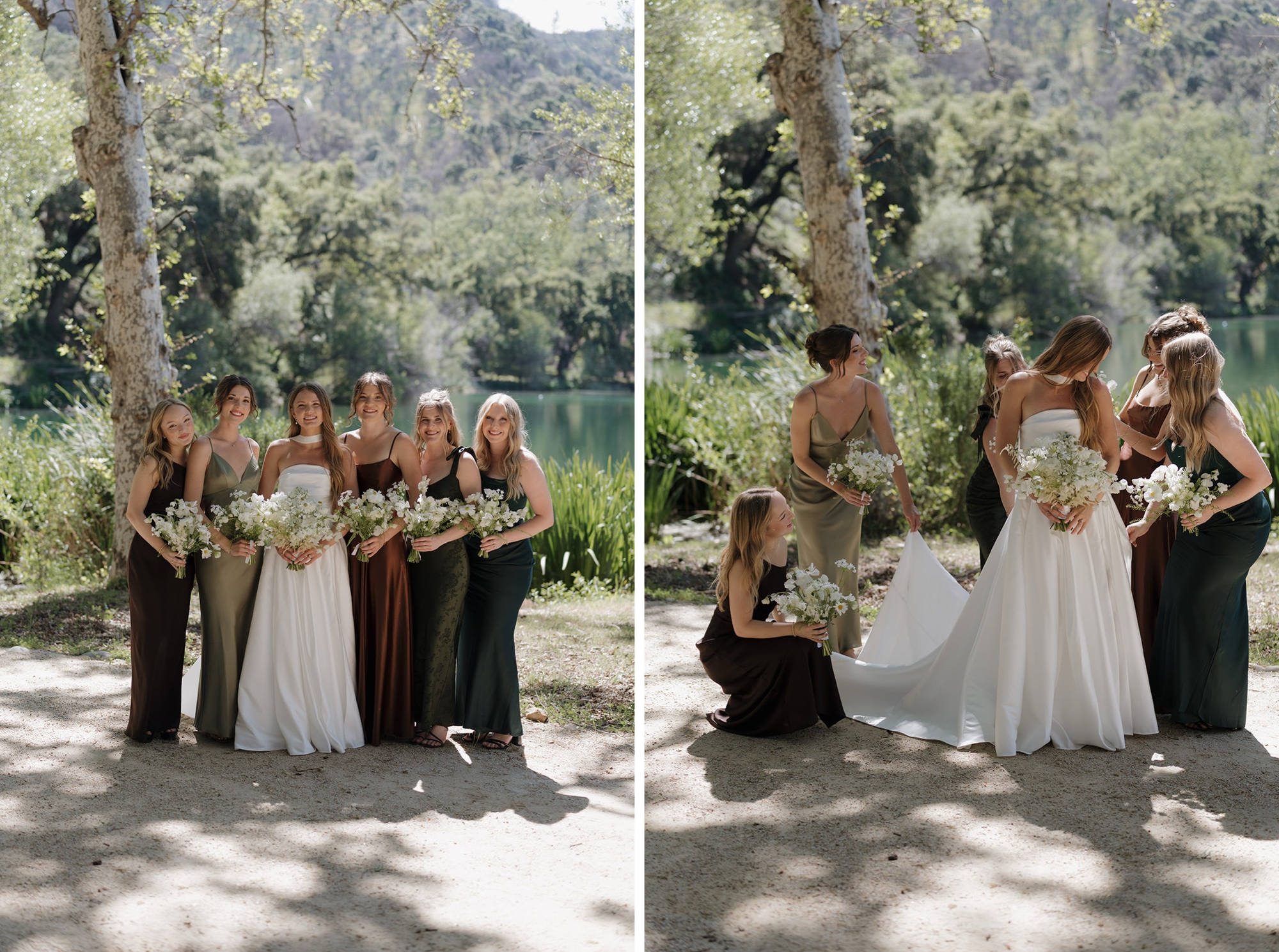 scenic Southern California wedding venues with a lake, trees, and mountains
