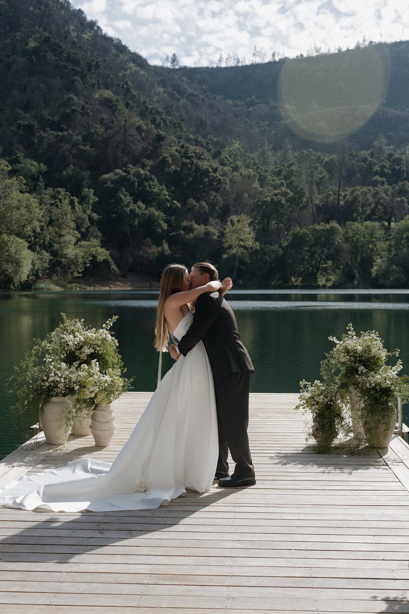 lake dock wedding ceremony