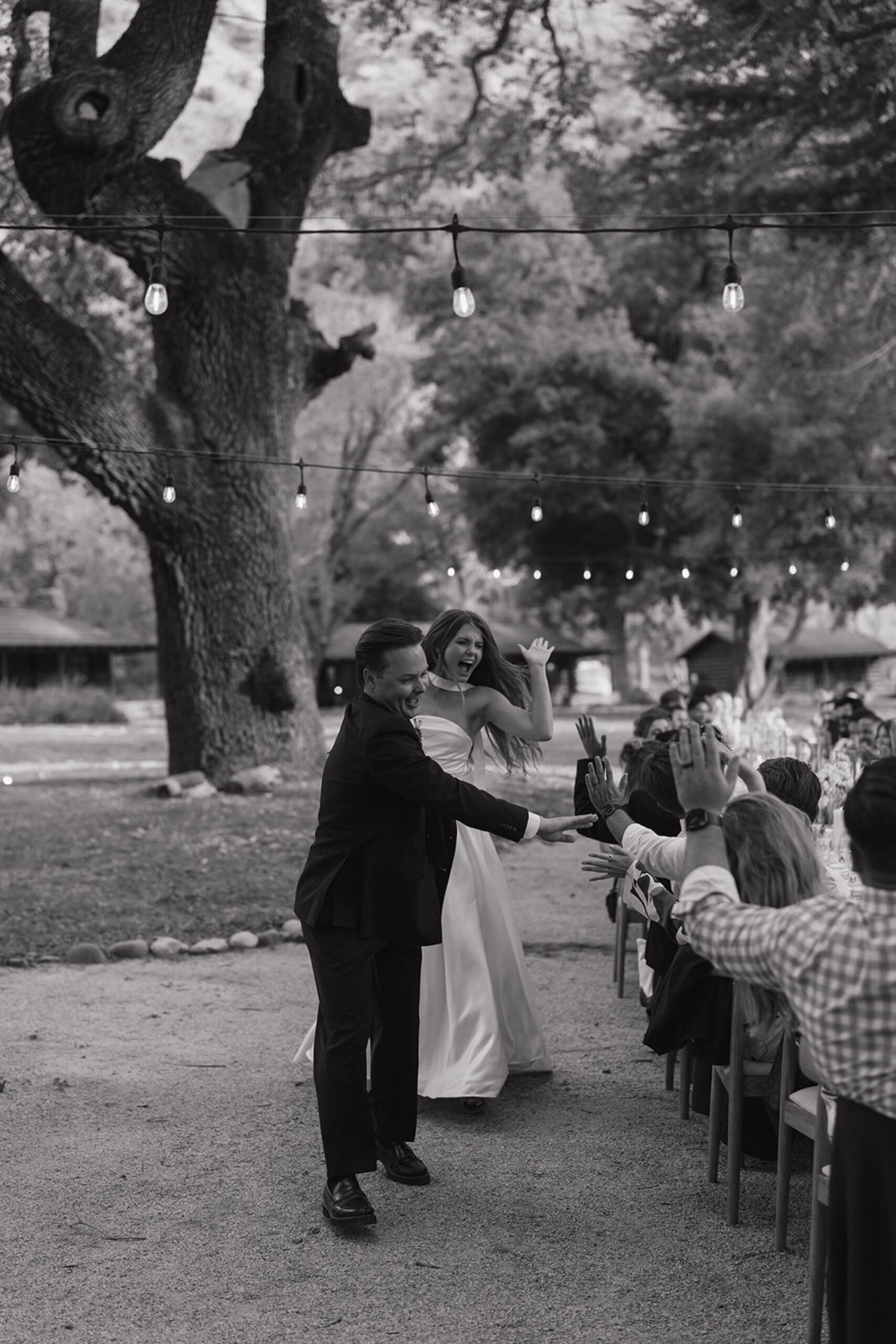 wedding reception dinner outside
