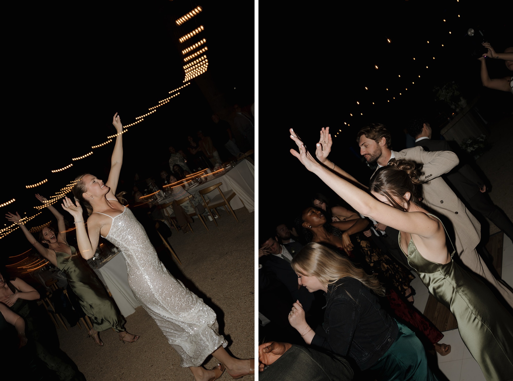 motion blur wedding reception dance floor photos