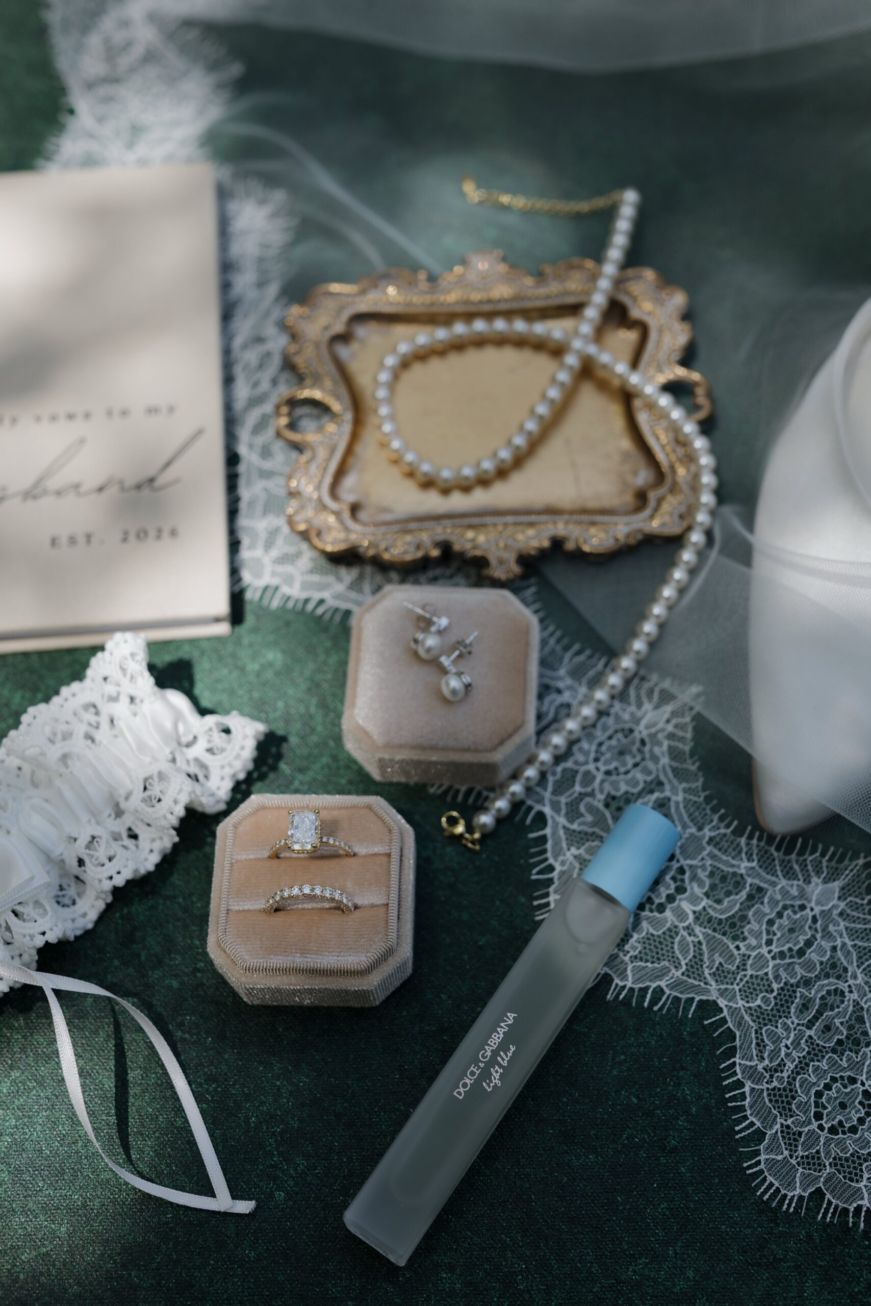 all white and lace wedding theme and detail shots