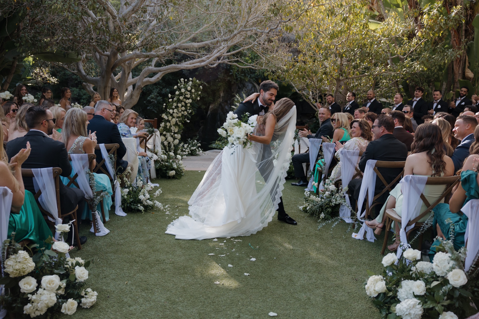 Tyler Norris Bachelor Nation and Alyssa Sheridan The Voice wedding at Botanica Oceanside, Southern California